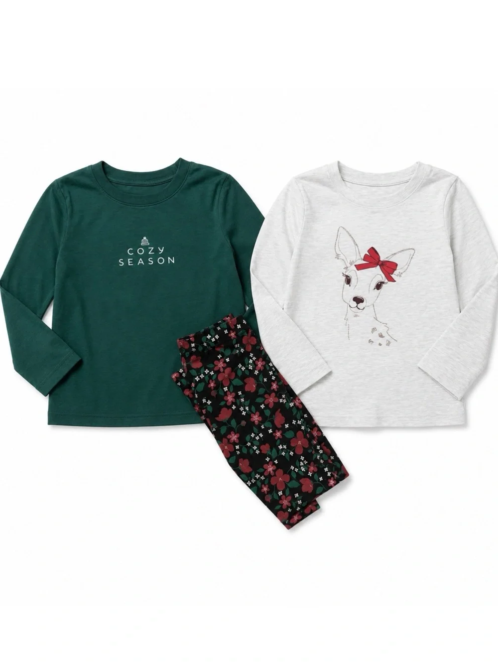 Cat & Jack 3-Piece Holiday Long Sleeve & Legging Bundle Toddler Girls 4T